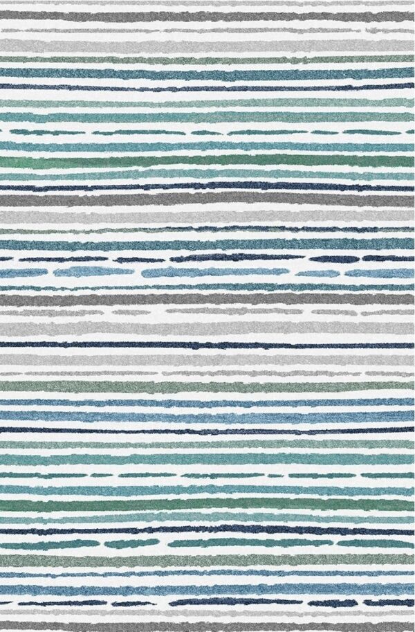 Sphinx - Indoor & Outdoor Washable Non - Slip Accent Rug, Elegant Design- Beige / Blue