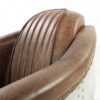 Brancaster - Grain Leather Chair - Brown - Image 3