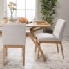 Contemporary Dining Chair (Set of 2) With Upholstered Legs - Light Beige - Image 3
