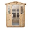 4 Person Old Fir Far Infrared Outdoor Sauna Room - Natural - Image 10