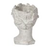 Greek Style Cement Head Planter Indoor Outdoor Home Garden Decor - Gray - Image 4
