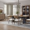 Double Pedestal Table Latte - Light Brown - Image 10