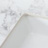 Elegant Bathroom Vanity Top With Rectangular Ceramic Sink And Backsplash - White - Image 2