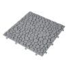 Interlocking Deck Tiles Plastic Waterproof Outdoor All Weather Anti-Slip Bathroom Shower Balcony Porch Strong Weight Capacity Upto 440 Lbs, Pebble Stone Pattern Pack Of 60 - Gray - Image 16
