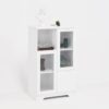 Modern Painted Cabinet With Glass Doors And Drawer - White - Image 17
