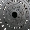 Elegant Cast Aluminum Round Bar Table With Romantic Filigree Design - Copper - Image 5