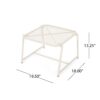 Kincaid - Modern Side Table With Mesh Top - Matte White - Image 3