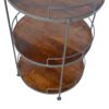Industrial Round Butler Tray Table - Chestnut - Image 6