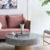 Unique Capiz Coffee Table & Pedestal Base - Multi - Image 8