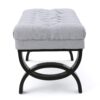 Hilton - Ottoman Bench With Classic Button Tufting - Light Gray - Image 10
