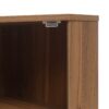 Corner Cabinet, Rattan Door, Freestanding Corner Tables For Small Spaces, Corner Shelf Stand For Living Room, Kitchen, Bathroom, Bedroom - Walnut - Image 15