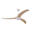 Ceiling Fan, Solid Wood Blades Ceiling Fan With Light With Remote Control, Noiseless Reversible Motor, 6 Speed, 3 Color, For Patio Living Room, Bedroom, Indoor - Matte White - Image 18