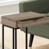Accent Table, C - Shaped Versatile Design - Taupe - Image 3