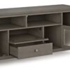 Cosmopolitan - Wide TV Media Stand - Farmhouse Gray - Image 5