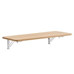 Laundry Room Folding Table Wall Mounted Folding Table For Small Spaces, Fold Down Desk, Workbench, Addition To Garage & Shed - Burly Wood