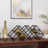 Modern Industrial Tabletop Wine Rack With 7 Bottle Holders - Black - Image 6