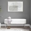 Chloe - Contemporary / Glam Bench - Chrome / White - Image 6