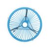 Nusa - Modern Rattan Side Table With Tempered Glass Top - Blue - Image 6