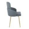 Dahlia - Contemporary Dining Chair (Set of 2) - Gray / Gold - Image 3