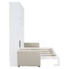 Queen Size Murphy Wall Bed With Sofa - White - Image 14