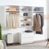 Devi - Wall Mounted Wood Closet System With Modular Units - White - Image 3
