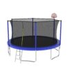 14Ft For Kids Children With Safety Enclosure Net Outdoor Backyards Large Recreational Trampoline - Blue - Image 2