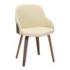 Bacci - Mid-Century Modern Dining / Chair - Walnut / Cream - Image 2