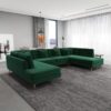 Brooke - U Shape Corner Sofa - Green - Image 12