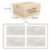 Snow Mountain Marble Tiles For Wall Decoration FS Textured Stone (Set of 4) - White / Natural - Image 2