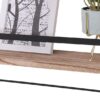 Floating Shelves, Long Wall Shelves (Set of 2) Wall Mounted Shelves With Brackets For Bedroom - Natural Wood - Image 3