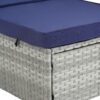 Outdoor Sofa Pe Rattan Furniture Deck Chair - Gray - Image 8