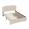 Queen Size Upholstered Platform Bed With 2 Drawers And 2 Sets Of USB Ports On Each Side - Beige - Image 6