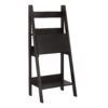 Computer Desk For Home Office, Laptop, Leaning, Storage Shelves, Contemporary & Modern - Espresso - Image 2