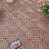 Plastic Interlocking Deck Tiles, 44 Pack, Waterproof Outdoor All Weather Use - Red Brown - Image 2