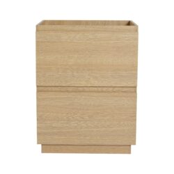 Classic Style Bathroom Vanity With Double Drawer, Freestanding Cabinet - Oak