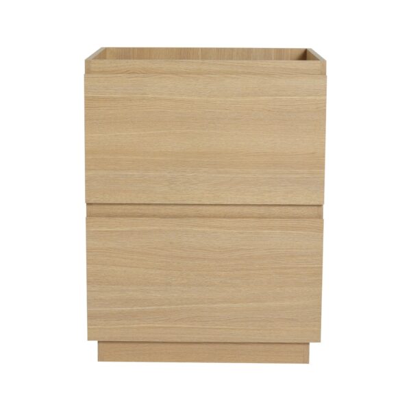 Classic Style Bathroom Vanity With Double Drawer, Freestanding Cabinet - Oak