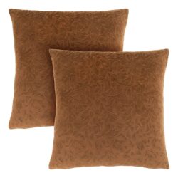 Pillows, Square, Insert Included, Decorative Throw, Hypoallergenic, Stylish Appearance (Set of 2) - Brown