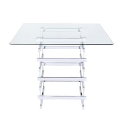 Counter - Height Table Glass - White