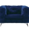 Atronia - Velvet Chair - Blue - Image 2