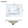 Bathroom Vanity Combo With Ceramic Sink, Luxurious Space-Saving Vanity, 2 Soft Close Doors - Black - Image 2