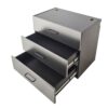 Astro Series - Metal Wall Mounted Base Drawer Storage Cabinet With Soft Closing Features - Metallic Gray - Image 10