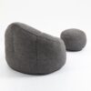 Bedding Bean Bag Sofa Chair High Pressure Foam Bean Bag Chair Adult Material With Padded Foam Padding Compressed Bean Bag With Footrest - Gray - Image 13
