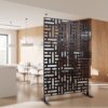 Outdoor / Indoor Privacy Screen Metal Privacy Screen, Freestanding Decorative Privacy Screen For Deck Balcony - Black - Image 15