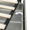 Anna - Queen Patented 2 Drawer Storage Bed, Upholstered Wingback - Ivory Velvet - Image 12