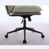 Oversize Seat Cirss Cross Chair With Wheels, Elegant Design Computer Chair, Adjustable Height 360 Degree Rolling Swivel Home Office Chair For Small Space, Dressing Room, Living Room - Gray - Image 12