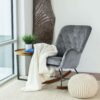 Hannah - Mid-Century Modern Rocking Chair - Gray - Image 7