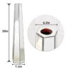 Handmade Glass Floor Vase - Silver - Image 8