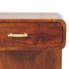 T Bar Rounded Bedside Table - Dark Brown - Image 7