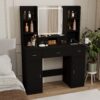 43.31" Newly Designed Smart Mirror Dressing Table With Drawers And Storage Cabinet, Dressing Table With Dressing Pad For Bedroom, Dressing Room - Black - Image 6