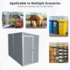 Outdoor Storage Shed With Floor Resin Shed With Two-Window, Waterproof, Lockable Doors For Patio, Yard, Lawn - Gray - Image 8